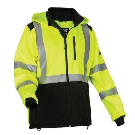 Ergodyne Hi-Vis Jacket, 100% Polyester, Class 3 Type R, Lime, L 8353